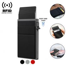 Porta carte di credito Rfid da uomo sottile sottile mini portafogli minimalisti porta carte di credito in metallo di lusso per uomo Carteras Choice