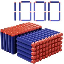 ZIVCONCING 1000-50pcs Blue Solid Round Head Bullets 7.2cm for Nerf Series Blasters Refill Darts Kids Toy Gun Accessories