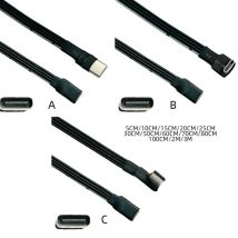 90-Grad-USB-C-Stecker auf Buchse Kabel ​ Datenübertragung 480Mbps Flaches USB-C Ladekabel für Laptop 896C