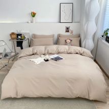 Bettwäsche Sets Einzigen Doppelbett Hotel Hause Bettbezug Sets Haut Freundliche Stoff Einfarbig König Größe Quilt Abdeckung Sets