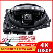 Flip Emblem Logo  Camera CCD HD 170° Car Rear View Camera Reversing Parking Backup AHD 1080P CVBS for Vw Golf MK5 MK6 MK7 B5678