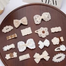 2 teile/satz ins Spitze Baby Haar Snap Legierung Clips Vintage Prinzessin Mädchen Haarnadeln beige Farbe Blume Haars pangen Kinder BB Haars pangen