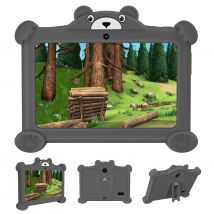 PRITOM Kids Learning Tablet PC 7 pollici Android 2 GB RAM 32 GB ROM WiFi Bluetooth con custodia protettiva a forma di orso