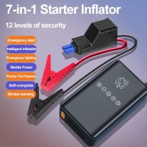 7 in1 Car Emergency Start Jump Wireless Power pompa gonfiabile All-in-one Hitchhiker Multi-funzione Auto batteria accendino Starter