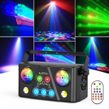 U'King 40W RGB LED Bee Eye Beam Effect Light 5IN1 Effect Disco Ball Dyeing Pattern Strobe DJ Light dla Disco Party Stage Light