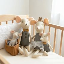 Niedliche Kuscheltiere, Mauspuppen, Familienpuppenhaus, Mini-Plüsch, Weihnachten, Geburtstag, Geschenke, kleine Maus, Plüschpuppen