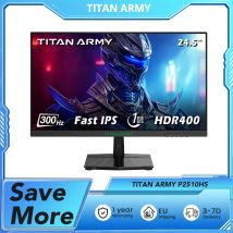 TITAN ARMY P2510HS Flat 16:9 IPS rápido FHD 240HZ Actualización a 300Hz Monitores para juegos con colores vibrantes Resolución 1920x1080 1ms GTG