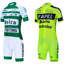 Tavira Radsport Team Efapel Fahrrad Trikot Lätzchen Shorts Set Männer Frauen Sommer schnell trocknen Ropa Ciclismo Rennrad Kleidung