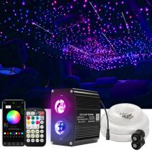 Dual Port Twinkle 18W Starlight Headliner Kit APP RGBW Fiber Optic Star Ceiling Light kit for Car Starry Sky Fiber Optic Light