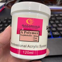 Acryl-Nagelpulver, 120 ml, 4,23 oz, rosa, klares und weißes Acrylpulver, geruchsfrei, blasenfrei, keine Nagellampe erforderlich, langlebiges Acryl