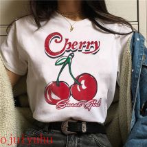 Mode Süße Erdbeere Kirsche Casual T-Shirts Gothic T-shirt Harajuku 90s T-shirt Frauen Sommer Tops Streetwear Kleidung