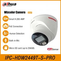 Dahua IPC-HDW2449T-S-PRO HDW2849T-S-PRO 4/8MP Starlight Smart WizColor Eyeball WizSense Network Security Camera Built-in Mic SMD