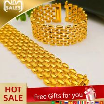 Luxus Dubai Multi Layer Gold Überzogene Armband 21k Gold Farbe Elegante Wrap Armreifen Arabisch Frauen Chic Hochzeit Schmuck