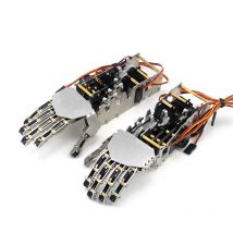 5-DUR-Roboterhand, humanoide fünf Finger, Metall-Manipulatorarm, linke/rechte Hand, mit Servos für Arduino-Roboter, programmierbarer Roboter