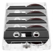 4pcs Blank Cassette Tapes 60-Minute Durable Audio Recording Retro Design For Teaching Diy Party Messages Speech Music Storage
