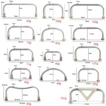 1/3/5PCS Metall Aluminium Rohr Tasche Rahmen Für DIY Klassische Tasche Geldbörse Umhängetasche Halbkreis Kuss verschluss Schloss Rohr Griff