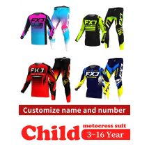 Motocross-Ausrüstungsset Kind 3, 4, 5, 6, 7, 8, 9, 10, 11 12 Jahre Junge Enduro-Rennanzug Mädchen Cross MX MTB Off-Road Jersey Hosen-Kits ATV