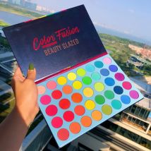 BEAUTY GLAZED Tavolozza di ombretti arcobaleno a 39 colori Tavolozza di ombretti con glitter al neon a lunga durata Cosmetici per il trucco degli occhi