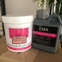 120ml EMA Polimero Acrilico Liquido e Polvere Rosa Nail Builder/Dipping/Sculpture Polvere Acrilica Per Unghie TIPS Builder Polveri Estese
