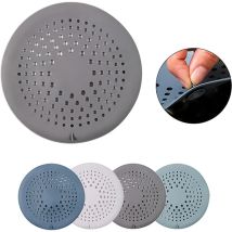 Scarico per doccia Catcher per capelli Copri scarico Vasca da bagno con ventosa Filtro per lavandino in silicone da 5,9 pollici per vasca da bagno,