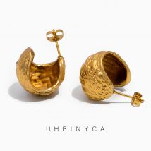 Halbkugelförmige geometrische Ohrringe für Damen, aus Edelstahl, geeignet für Schmuck für Versammlungen und den täglichen Gebrauch