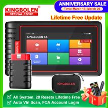 KINGBOLEN S6 polski skaner samochodowy OBD Bluetooth cały system narzędzia diagnostyczne do