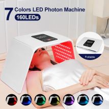 160 LEDs faltbar 7 Farben LED Photon Maschine Gesicht LED Maske PDT Maschine Heimgebrauch Schönheitssalon LED Gesichts Körper SPA Maske Hautpflege