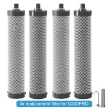 4x Ersatzfilter für ALTHY U200PRO Wasserfilterreiniger unter der Spüle reduziert 99 % Bakterien, Chlor-Blei-Geruch