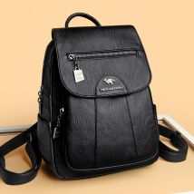 Mochilas de cuero suave para mujer de 5 colores, bolsos de hombro Vintage para mujer, mochila de viaje informal para mujer, Mochilas escolares