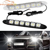 2x Światło dzienne Samochodowe światło do jazdy dziennej LED DRL Elastyczne 6LED Parking Białe