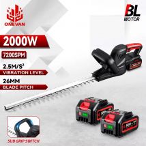ONEVAN 2000W bezszczotkowe elektryczne nożyce do żywopłotu akumulatorowa podkaszarka piła do