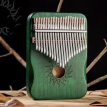 Hluru Kalimba 17 21-Tasten-Kalimba-Fingerklavier aus massivem Ahornholz, Kalimba-Daumenklavier, Tastatur, Musikinstrument, Mbira für Anfänger