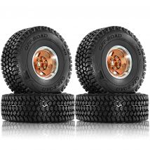 4Pcs aluminum116mm 1.9-inch metal wheels+tires 1/10 Weili 104020 Liema TRAXXAS TRX4 SCX10 4WD