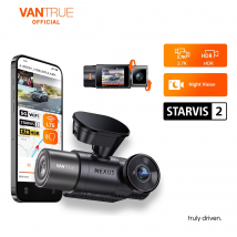 Vantrue N2X 2,7K HDR Dashcam vorne und innen 5G WiFi Dual Dash Kamera mit IR Nachtsicht STARVIS 2 Sprachsteuerung 60 FPS GPS