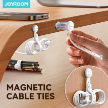 Joyroom 6/12 Stück Silikon-Kabelbinder, Kabelmanagement, wiederverwendbare Kabel-Organizer-Gurte, 11 cm, verstellbarer Kabelhalter mit Klettverschluss