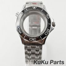 NH35 41mm Watch Case and Bracelet Stainless Steel Waterproof For Seamaster 300 600 NH35 NH36 NH34 Movement 31mm Dial Watch Parts