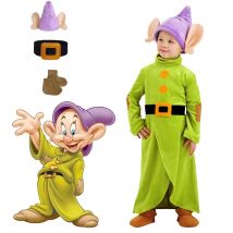 Dopey Cosplay Blancanieves y los siete enanitos niños mono sombrero traje disfraz de Halloween ropa trajes