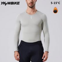 YKYWBIKE Men Cycling Base Layer Bicycle Undershirt Winter Autumn Warm Long Sleeve Road Bike Shirt MTB Thermal Riding Jersey