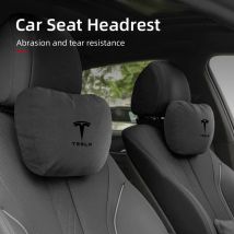 Car Interior Seat Headrest Fur Neck Pillow Lumbar Support Accessories For Tesla Model 3 Model S Model X Model Y Roadster