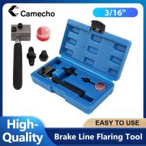 Camecho Professional Brake Pipe Flaring Tool uso tenuto in mano su auto 3/16 "SAE Double Flare Kit per tubi in rame nichel e acciaio