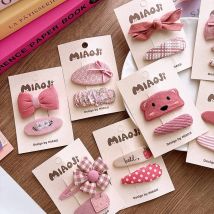 2025 Cute Pink Hairpins Set Women Girl Children Bangs Hair Clips Pin Barrettes Accessories Hairgrips Headwear Headdress Ornament