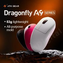 ATK Dragonfly A9 Mouse da gioco per e-sport ultra wireless Mouse ergonomico dual 8K trimodale ultraleggero A9 Plus PAW3395/3950