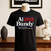 Al Bundy 2028 Kampagne Parodie verheiratet mit Kinder 80er 90er Grafik-T-Shirt