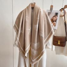 Neue Warme Winter Schal Kaschmir Frauen Pashmina Design Druck Schals Wrap Weibliche Dicke Decke Weiche Bufanda Stolen Mode Kopftuch