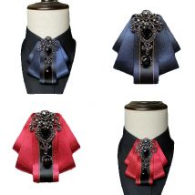 High-grade Handmade Diamond British Style Bow Ties Groom Groomsman Dress Suit Rhinestone Bowtie for Men Wedding Accessories