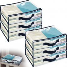 1 Stück/2 Stück transparenter Aufbewahrungstaschen-Organizer für Kleidung mit verstärktem Griff, Kleidungsdecke-Organizer für Pullover, Kleidung sh
