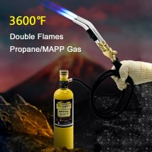 Mapp Gasschweißbrenner Double Flame Jets Lötbrenner 3600 °   F Propan-Schweißpistole mit elektronischer Zündung