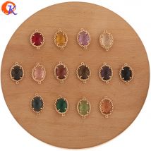 Cordial Design 50Pcs 14*22MM Jewelry Accessories/Hand Made/Oval Shape/Earring Findings/DIY Making/Crystal Charms Connectors