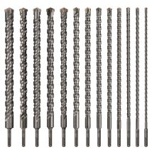 1Pc Calcestruzzo SDS Plus 8-30mm bit Croce Cutter testa doppio coclea Martello 450mm Muro Blocco di mattoni Martello elettrico Punta per muratura