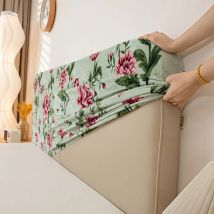 1pc samt plüsch Bett Kopfteil Abdeckung bunte Elastische Bett Kopf Schonbezug Gedruckt All-inclusive Bett Rückenlehne Abdeckung Schlafzimmer
